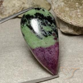 Rubino-Zoisite Multicolore naturale da 45.46 ct, Forma a pera, Opaco