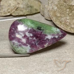 Rubino-Zoisite Multicolore naturale da 51.87 ct, Forma a pera, Opaco