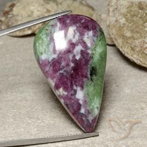 Rubino-Zoisite Multicolore naturale da 51.87 ct, Forma a pera, Opaco