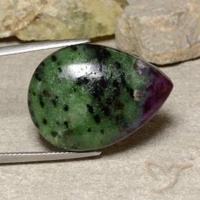 Rubino-Zoisite Multicolore naturale da 37.17 ct, Forma a pera, Opaco