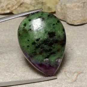 Rubino-Zoisite Multicolore naturale da 37.17 ct, Forma a pera, Opaco