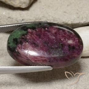 Rubino-Zoisite Multicolore naturale da 46.96 ct, Ovale, Opaco