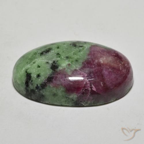 Rubino-Zoisite Multicolore naturale da 68.00 ct, Ovale, Opaco