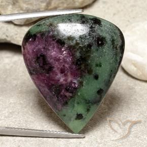Rubino-Zoisite Multicolore naturale da 38.75 ct, Forma a pera, Opaco