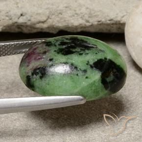 Rubino-Zoisite Multicolore naturale da 15.46 ct, Ovale, Opaco