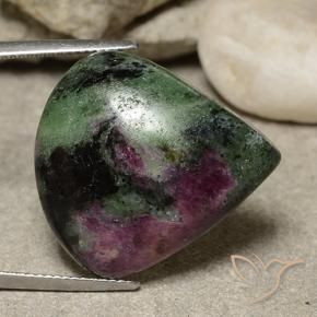 Rubino-Zoisite Multicolore naturale da 34.84 ct, Forma a pera, Opaco