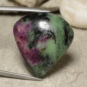 Rubino-Zoisite Multicolore naturale da 34.84 ct, Forma a pera, Opaco