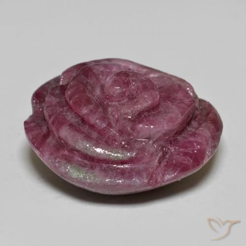 Rubino-Zoisite Viola rossastro naturale da 29.99 ct, Taglio a fiore, Opaco