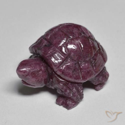 Rubino-Zoisite Rosso lampone naturale da 28.03 ct, Taglio a fantasia, Opaco