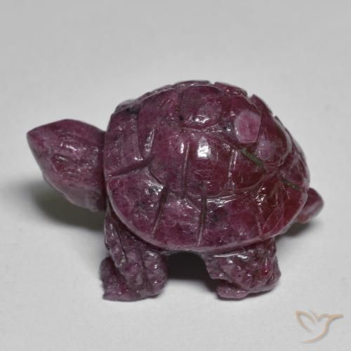 Rubino-Zoisite Rosso lampone naturale da 28.03 ct, Taglio a fantasia, Opaco