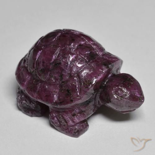 41.62ct Naturale Rosso porpora intenso Rubino-Zoisite, Taglio a fantasia, Opaco