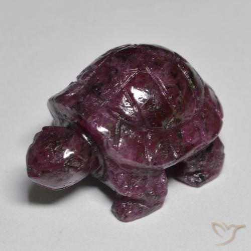 Rubino-Zoisite Rosso porpora intenso naturale da 41.62 ct, Taglio a fantasia, Opaco