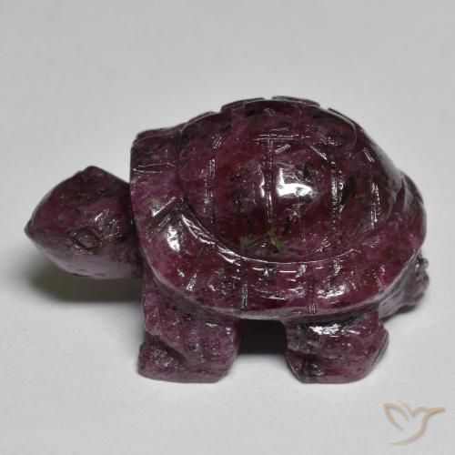 Rubino-Zoisite Rosso porpora intenso naturale da 41.62 ct, Taglio a fantasia, Opaco