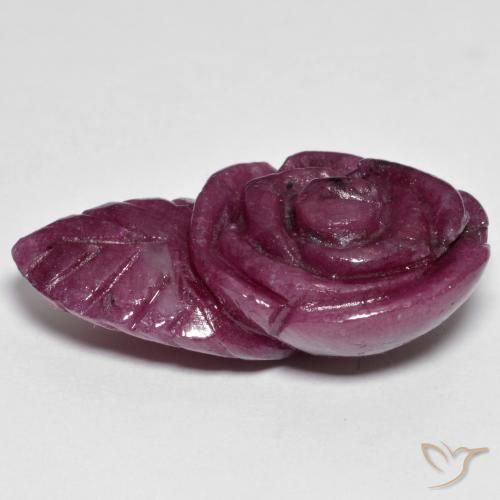 Rubino-Zoisite Multicolore naturale da 43.93 ct, Taglio a fiore, Opaco