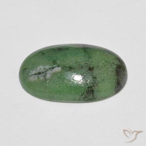 Rubino-Zoisite Verde scuro naturale da 6.23 ct, Ovale, Opaco