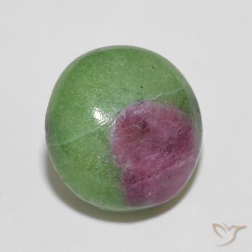 Rubino-Zoisite Multicolore naturale da 6.36 ct, Rotondo, Opaco