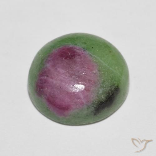 Rubino-Zoisite Multicolore naturale da 6.36 ct, Rotondo, Opaco