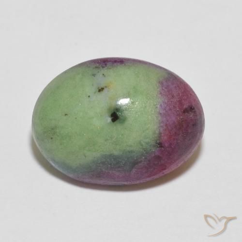 7.21ct Naturale Multicolore Rubino-Zoisite, Ovale, Opaco