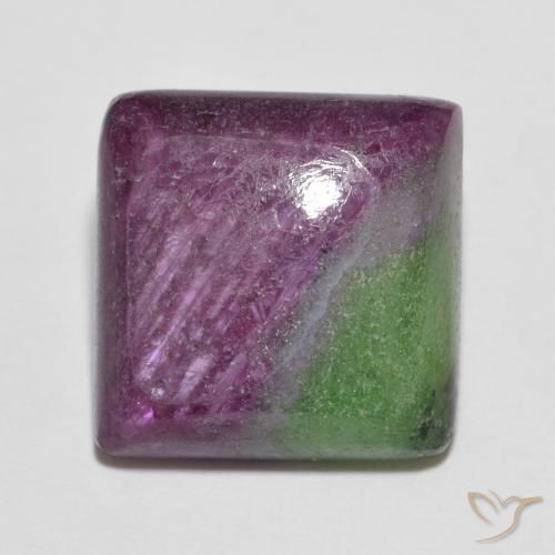 7.66ct Naturale Multicolore Rubino-Zoisite, Quadrato, Opaco