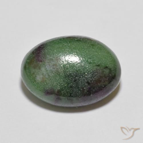 7.43ct Naturale Multicolore Rubino-Zoisite, Ovale, Opaco