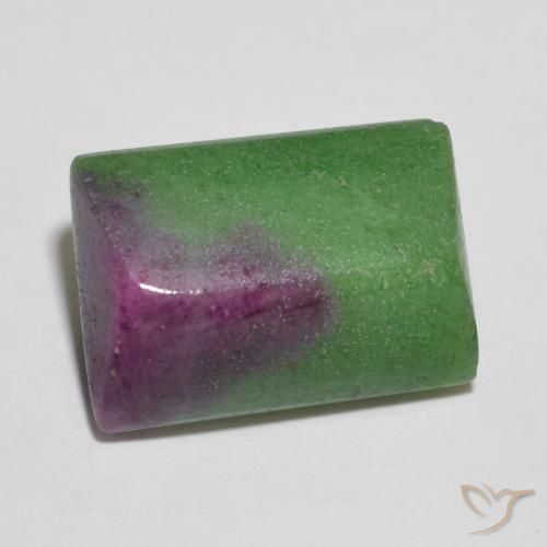Rubino-Zoisite Multicolore naturale da 9.04 ct, Taglio a baguette, Opaco