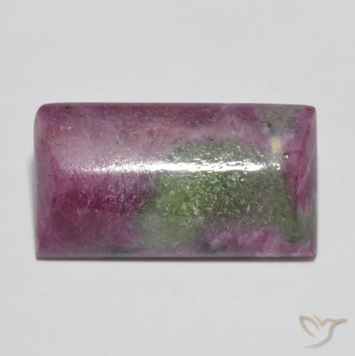 9.88ct Naturale Multicolore Rubino-Zoisite, Taglio a baguette, Opaco