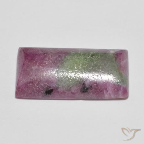 Rubino-Zoisite Multicolore naturale da 9.88 ct, Taglio a baguette, Opaco