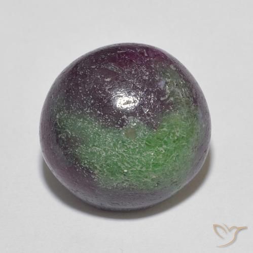8.90ct Naturale Multicolore Rubino-Zoisite, Rotondo, Opaco