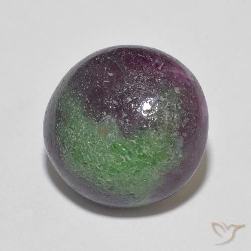 Rubino-Zoisite Multicolore naturale da 8.90 ct, Rotondo, Opaco