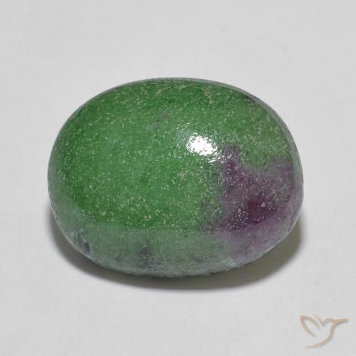 7.84ct Naturale Multicolore Rubino-Zoisite, Ovale, Opaco