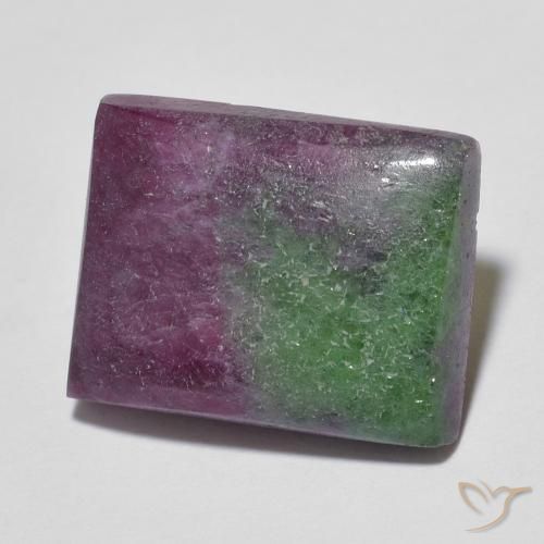 8.98ct Naturale Multicolore Rubino-Zoisite, Taglio a baguette, Opaco