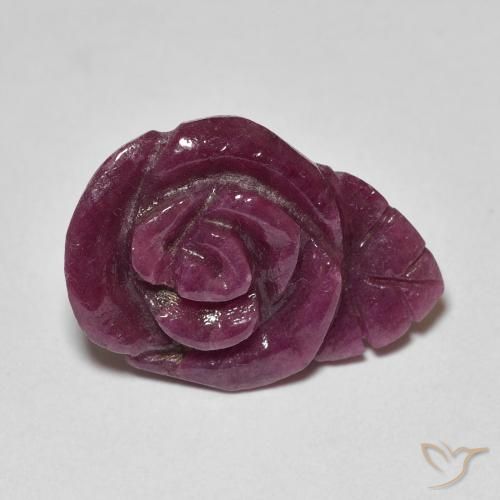 13.85ct Naturale Multicolore Rubino-Zoisite, Taglio a fiore, Opaco