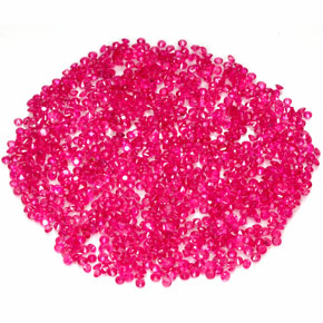 Rubino naturale rosa da  ct, taglio rotondo, SI