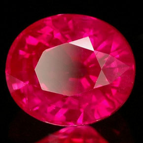 Rubino naturale rosso da 1,39 ct, taglio ovale, VS