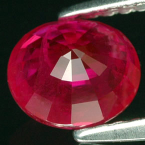 Rubino naturale rosso da 1,39 ct, taglio ovale, VS