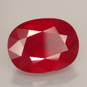 Rubino naturale rosso da 14,27 ct, taglio ovale, VS-SI