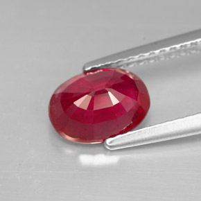 Rubino naturale rosso da 1,82 ct, taglio ovale, SI