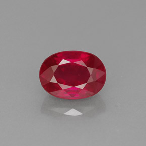 Rubino naturale rosso da 1,38 ct, taglio ovale, VS-SI