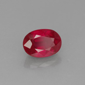 Rubino naturale rosso da 1,38 ct, taglio ovale, VS-SI