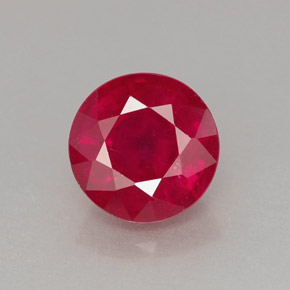 Rubino naturale rosso da 2,07 ct, taglio rotondo, VS-SI
