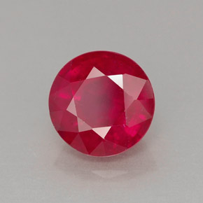 Rubino naturale rosso da 2,07 ct, taglio rotondo, VS-SI