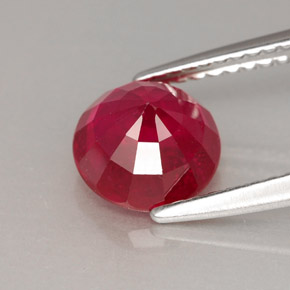 Rubino naturale rosso da 2,07 ct, taglio rotondo, VS-SI