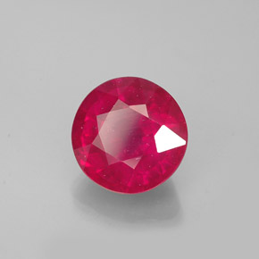 Rubino naturale rosso da 1,85 ct, taglio rotondo, VS-SI
