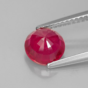 Rubino naturale rosso da 1,85 ct, taglio rotondo, VS-SI
