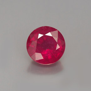 Rubino naturale rosso da 1,90 ct, taglio rotondo, VS-SI