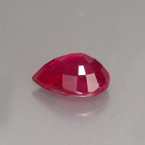 Rubino naturale rosso da 1,61 ct, taglio a pera, VS-SI