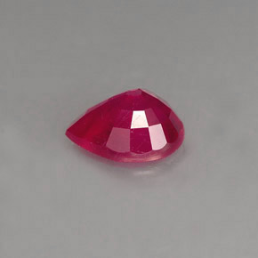 Rubino naturale rosso da 1,61 ct, taglio a pera, VS-SI