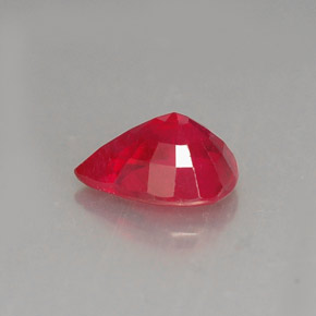 Rubino naturale rosso da 1,37 ct, taglio a pera, VS-SI