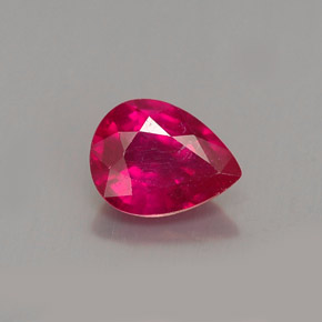 Rubino naturale rosso da 1,31 ct, taglio a pera, VS-SI