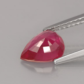 Rubino naturale rosso da 1,54 ct, taglio a pera, VS-SI